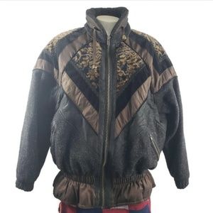 Vintage Otello Pello warm wool blend jacket zipper